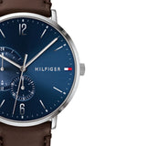 Tommy Hilfiger Cooper Blue Dial Brown Leather Strap Watch for Men - 1791508 Buy Now By Tommy Hilfiger