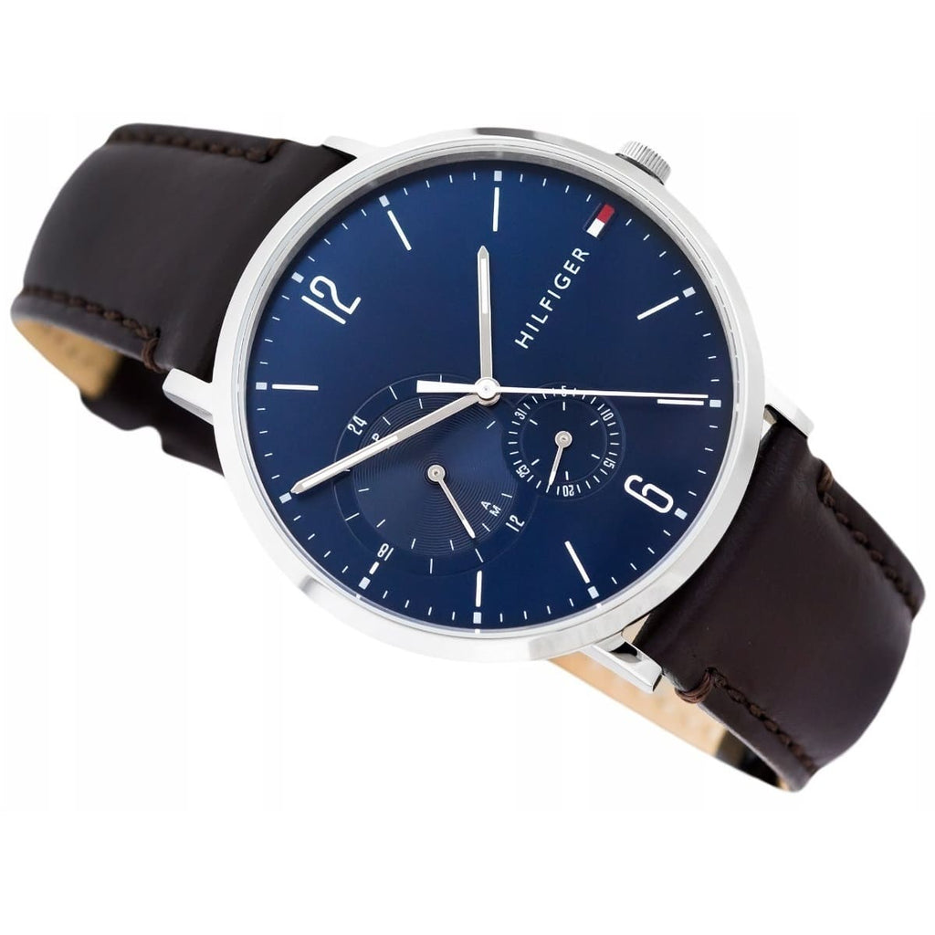 Tommy Hilfiger Cooper Blue Dial Brown Leather Strap Watch for Men - 1791508 Buy Now By Tommy Hilfiger
