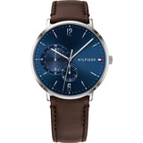 Tommy Hilfiger Cooper Blue Dial Brown Leather Strap Watch for Men - 1791508 Buy Now By Tommy Hilfiger