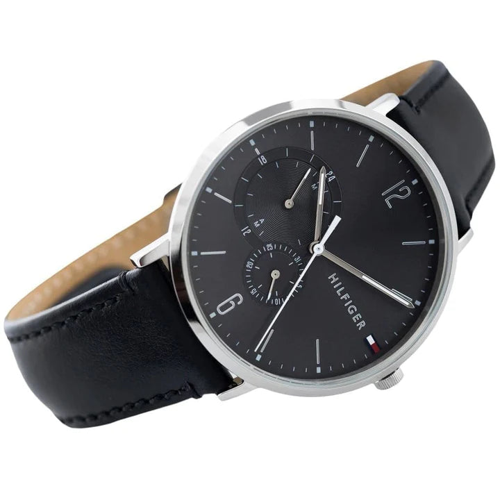 Tommy Hilfiger Brooklyn Black Dial Black Leather Strap Watch for Men - 1791509 Buy Now By Tommy Hilfiger