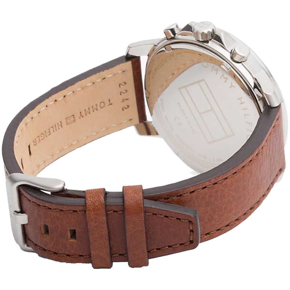 Tommy Hilfiger Deacon White Dial Brown Leather Strap Watch for Men - 1791550 Buy Now By Tommy Hilfiger