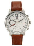 Tommy Hilfiger Landon Chronograph White Dial Brown Leather Strap Watch for Men - 1791531 Buy Now By Tommy Hilfiger