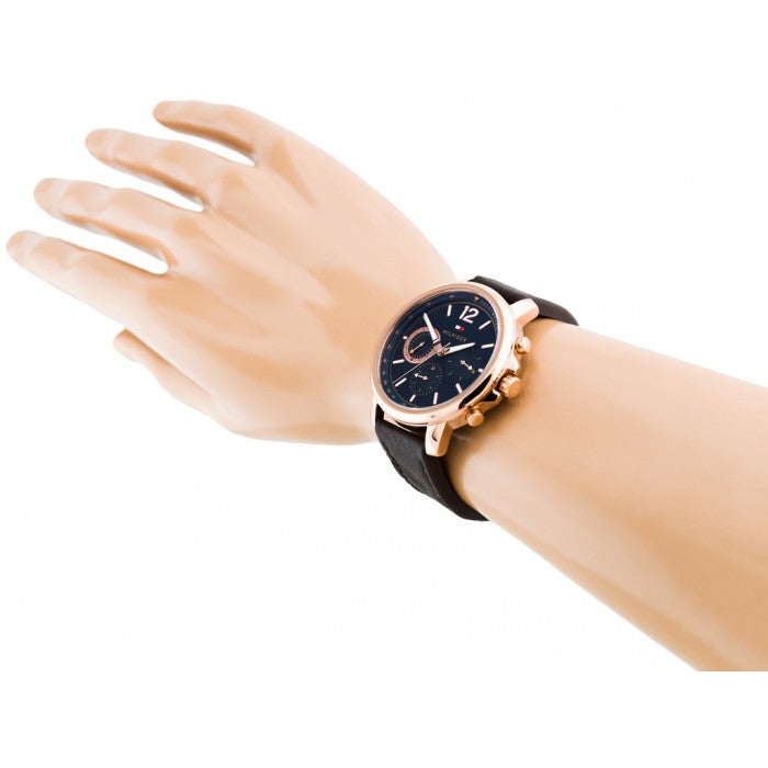 Tommy Hilfiger London Chronograph Blue Dial Brown Leather Strap Watch for Men - 1791532 Buy Now By Tommy Hilfiger