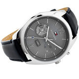 Tommy Hilfiger Deacan Grey Dial Black Leather Strap Watch for Men - 1791548 Buy Now By Tommy Hilfiger