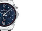 Tommy Hilfiger Deacan Blue Dial Silver Steel Strap Watch for Men - 1791551 Buy Now By Tommy Hilfiger