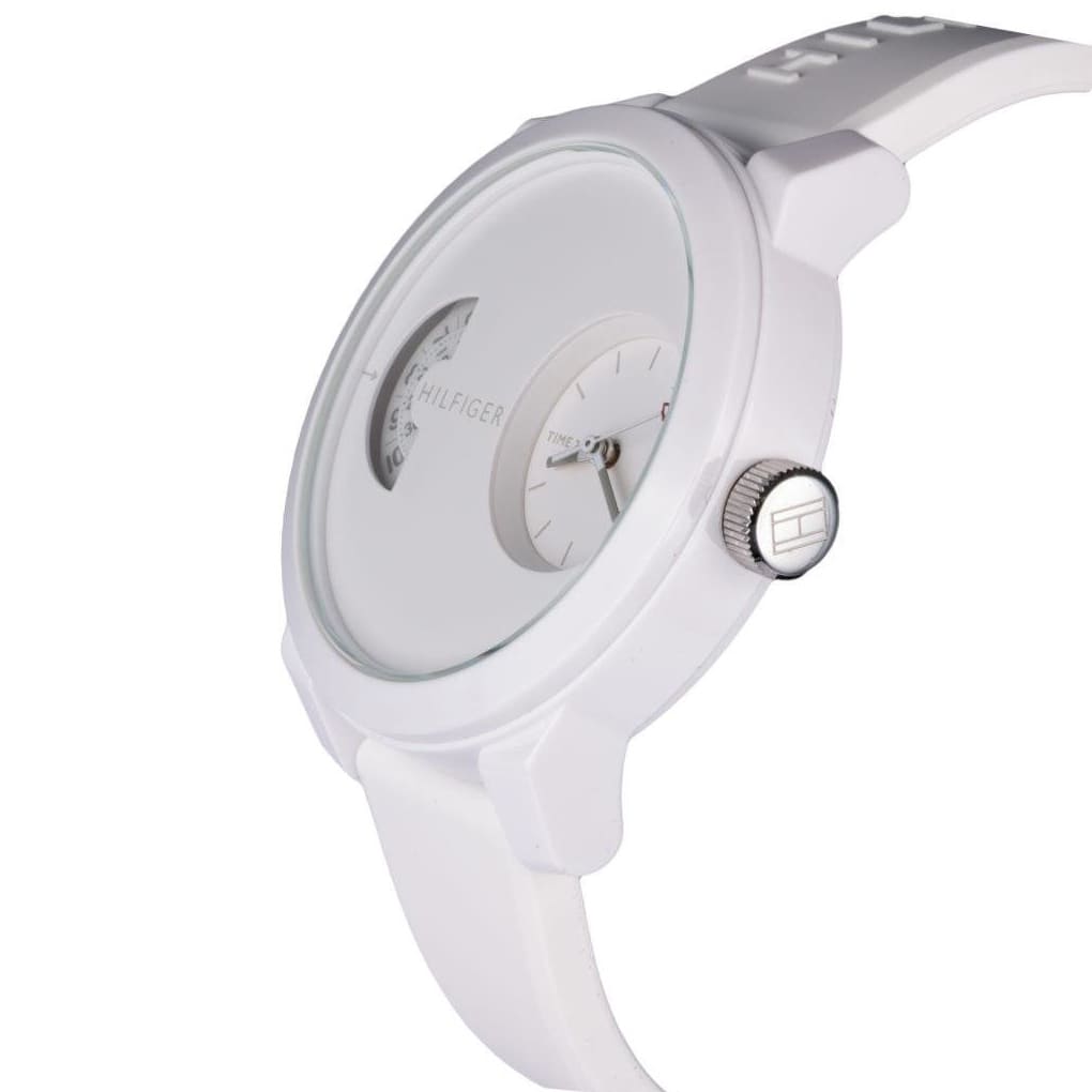 Tommy Hilfiger Denim White Dial White Rubber Strap Watch for Men - 1791558 Buy Now By Tommy Hilfiger