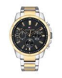 Tommy Hilfiger Decker Chronograph Black Dial Two Tone Steel Strap Watch for Men - 1791559 Buy Now By Tommy Hilfiger
