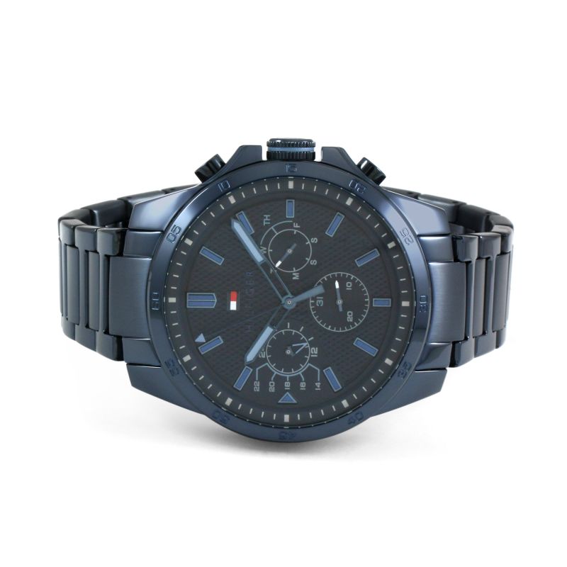 Tommy Hilfiger Decker Chronograph Blue Dial Blue Steel Strap Watch for Men - 1791560 Buy Now By Tommy Hilfiger