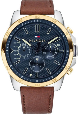 Tommy Hilfiger Decker Blue Dial Brown Leather Strap Watch for Men - 1791561 Buy Now By Tommy Hilfiger