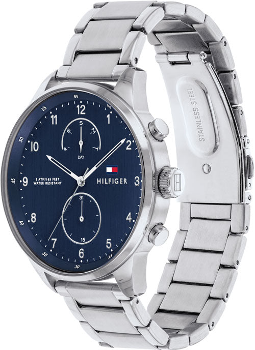 Tommy Hilfiger Deacan Blue Dial Silver Steel Strap Watch for Men - 1791551 Buy Now By Tommy Hilfiger