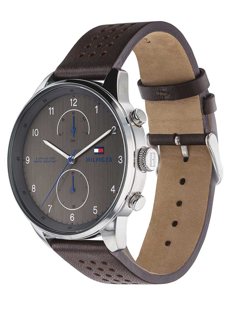 Tommy Hilfiger Chase Quartz Brown Dial Brown Leather Strap Watch for Men - 1791579 Buy Now By Tommy Hilfiger