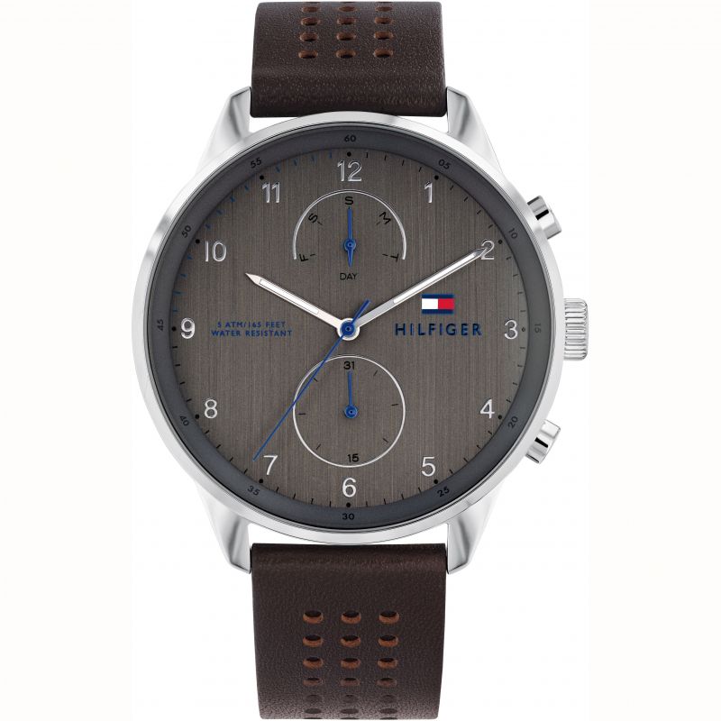 Tommy Hilfiger Chase Quartz Brown Dial Brown Leather Strap Watch for Men - 1791579 Buy Now By Tommy Hilfiger
