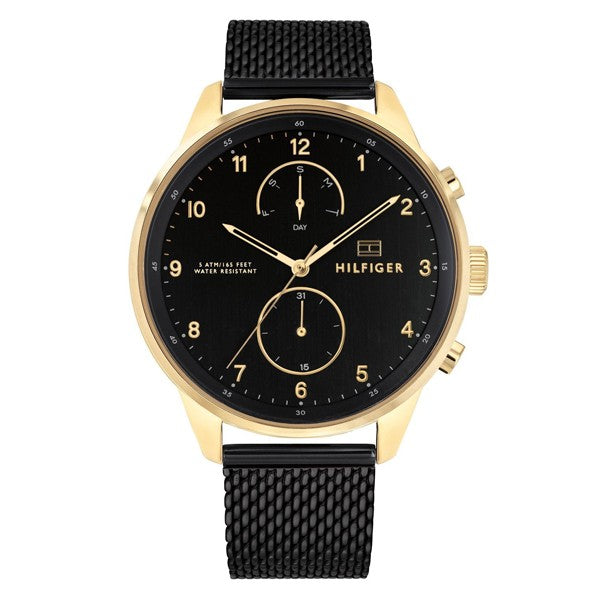 Tommy Hilfiger Chase Quartz Black Dial Black Mesh Bracelet Watch for Men - 1791580 Buy Now By Tommy Hilfiger