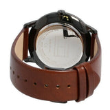 Tommy Hilfiger Hunter Black Dial Brown Leather Strap Watch for Men - 1791604 Buy Now By Tommy Hilfiger