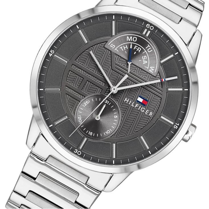 Tommy Hilfiger Hunter Grey Dial Silver Steel Strap Watch for Men - 1791608 Buy Now By Tommy Hilfiger