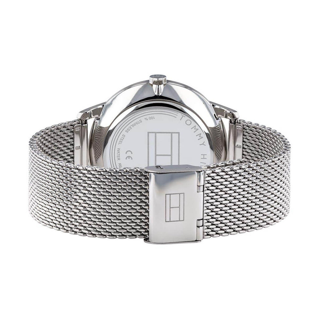 Tommy Hilfiger Hunter Quartz Black Dial Silver Steel Strap Watch for Men - 1791610 Buy Now By Tommy Hilfiger