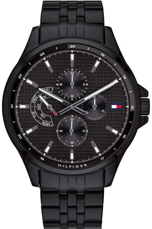 Tommy Hilfiger Shawn Quartz Black Dial Black Steel Strap Watch for Men - 1791611 Buy Now By Tommy Hilfiger