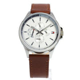 Tommy Hilfiger Multi Function Quartz White Dial Brown Leather Strap Watch for Men - 1791614 Buy Now By Tommy Hilfiger