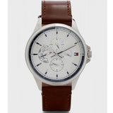 Tommy Hilfiger Multi Function Quartz White Dial Brown Leather Strap Watch for Men - 1791614 Buy Now By Tommy Hilfiger