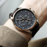 Tommy Hilfiger Shawn Multifunction Grey Dial Brown Leather Strap Watch for Men - 1791615 Buy Now By Tommy Hilfiger