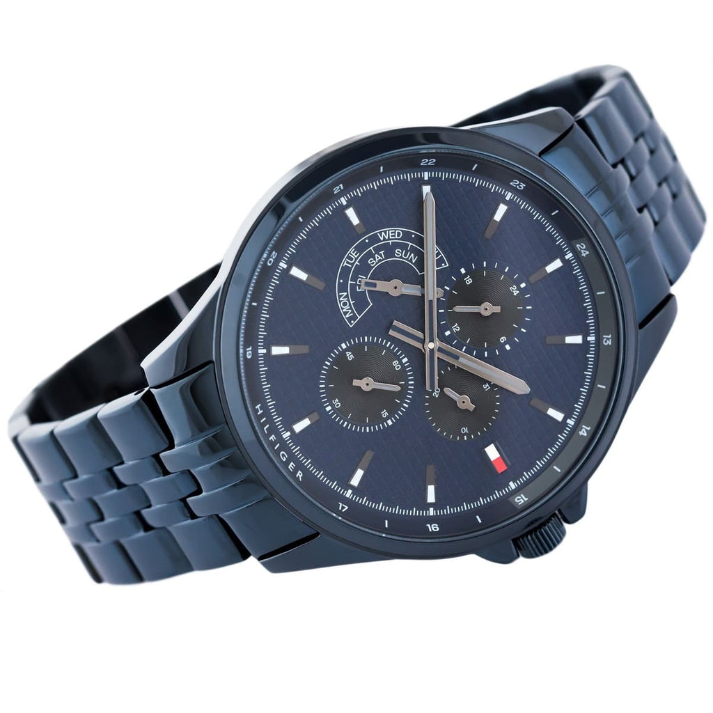 Tommy Hilfiger Shawn Quartz Blue Dial Blue Steel Strap Watch for Men - 1791618 Buy Now By Tommy Hilfiger
