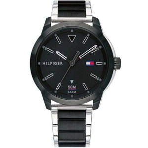 Tommy Hilfiger Sneaker Quartz Black Dial Two Tone Steel Strap Watch for Men - 1791619 Buy Now By Tommy Hilfiger