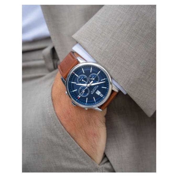 Tommy Hilfiger Spencer Blue Dial Brown Leather Strap Watch for Men - 1791642 Buy Now By Tommy Hilfiger