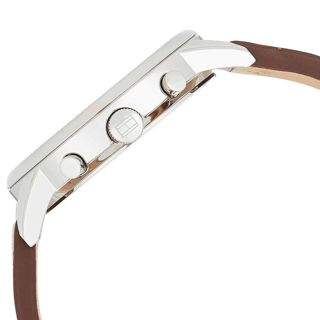 Tommy Hilfiger Kyle Multifunction Blue Dial Brown Leather Strap Watch for Men - 1791629 Buy Now By Tommy Hilfiger