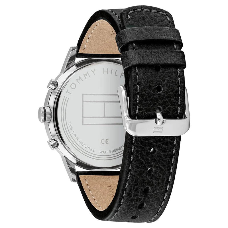Tommy Hilfiger Kyle Quartz Black Dial Black Leather Strap Watch for Men - 1791630 Buy Now By Tommy Hilfiger