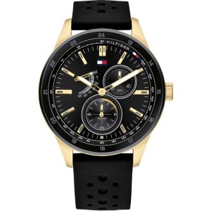 Tommy Hilfiger Austin Black Dial Black Rubber Strap Watch for Men - 1791636 Buy Now By Tommy Hilfiger