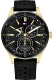 Tommy Hilfiger Austin Black Dial Black Rubber Strap Watch for Men - 1791636 Buy Now By Tommy Hilfiger
