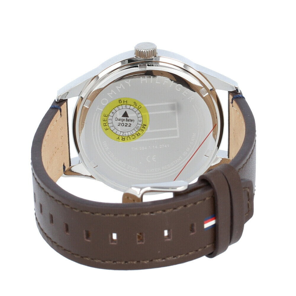 Tommy Hilfiger Austin Grey Dial Brown Leather Strap Watch for Men - 1791637 Buy Now By Tommy Hilfiger