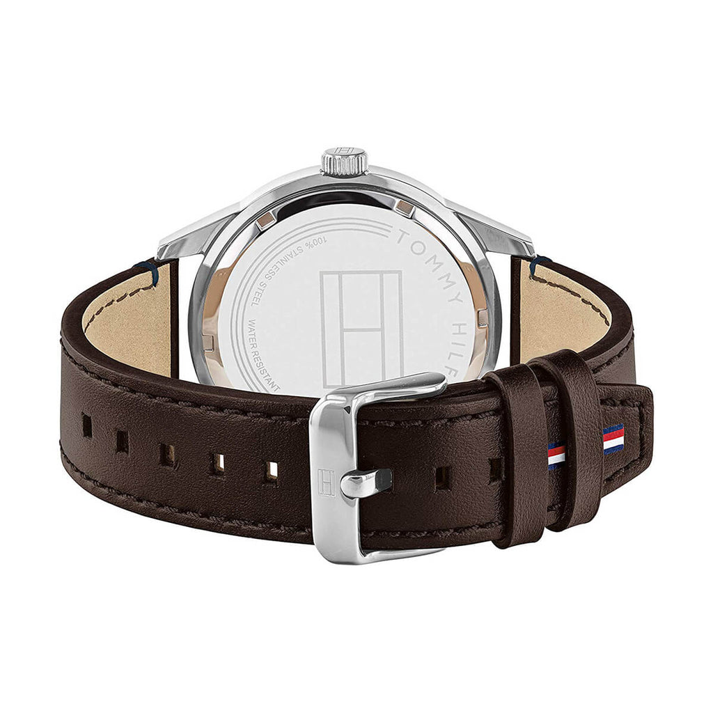 Tommy Hilfiger Austin Grey Dial Brown Leather Strap Watch for Men - 1791637 Buy Now By Tommy Hilfiger