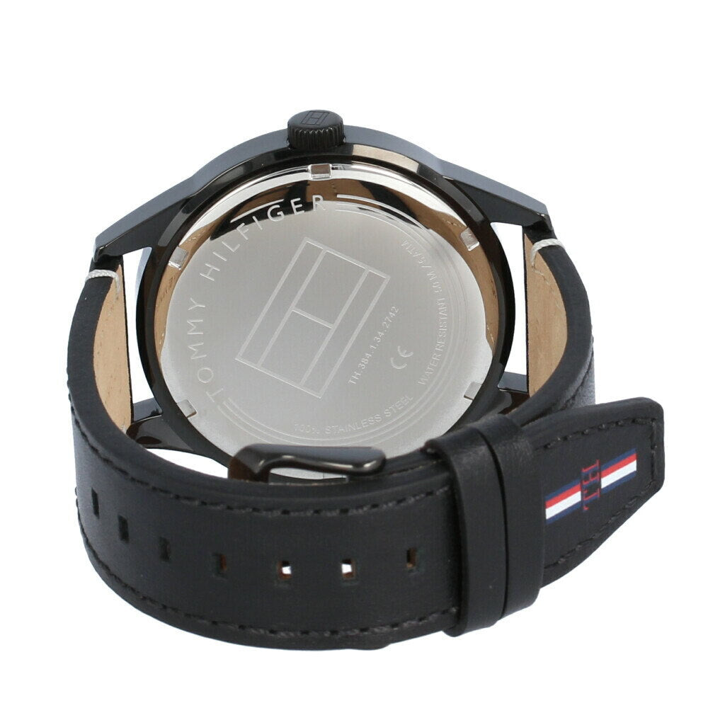 Tommy Hilfiger Austin Black Dial Black Leather Strap Watch for Men - 1791638 Buy Now By Tommy Hilfiger
