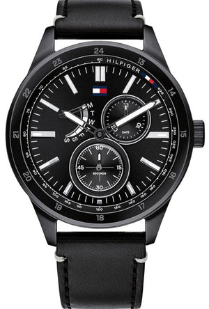Tommy Hilfiger Austin Black Dial Black Leather Strap Watch for Men - 1791638 Buy Now By Tommy Hilfiger