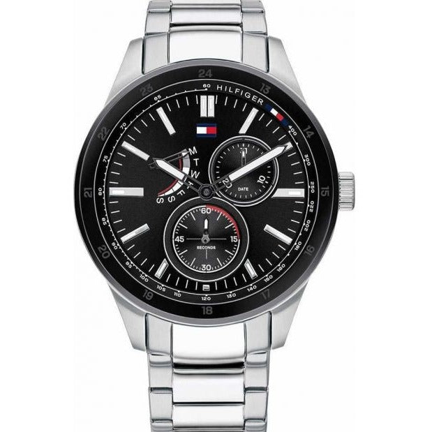 Tommy Hilfiger Austin Black Dial Silver Steel Strap Watch for Men - 1791639 Buy Now By Tommy Hilfiger
