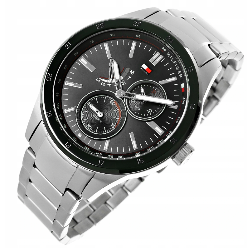 Tommy Hilfiger Austin Black Dial Silver Steel Strap Watch for Men - 1791639 Buy Now By Tommy Hilfiger