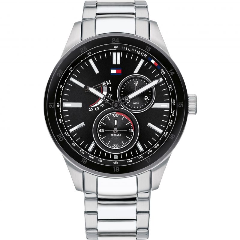 Tommy Hilfiger Austin Black Dial Silver Steel Strap Watch for Men - 1791639 Buy Now By Tommy Hilfiger