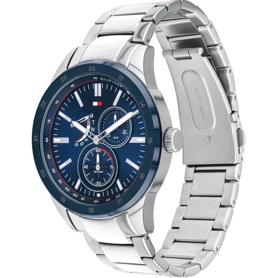 Tommy Hilfiger Austin Blue Dial Silver Steel Strap Watch for Men - 1791640 Buy Now By Tommy Hilfiger