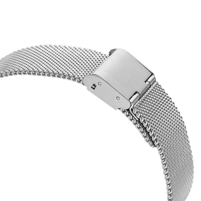 Tommy Hilfiger Spencer Skeleton Black Dial Silver Mesh Bracelet Watch for Men - 1791643 Buy Now By Tommy Hilfiger