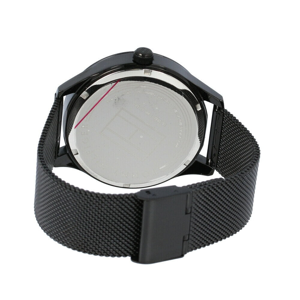 Tommy Hilfiger Spencer Skeleton Black Dial Black Mesh Bracelet Watch for Men - 1791644 Buy Now By Tommy Hilfiger