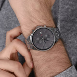 Tommy Hilfiger West Quartz Black Dial Silver Steel Strap Watch For Men - 1791707 Buy Now By Tommy Hilfiger