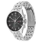 Tommy Hilfiger West Quartz Black Dial Silver Steel Strap Watch For Men - 1791707 Buy Now By Tommy Hilfiger