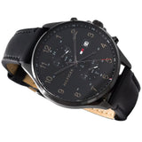 Tommy Hilfiger West Chronograph Black Dial Black Leather Strap Watch For Men - 1791711 Buy Now By Tommy Hilfiger