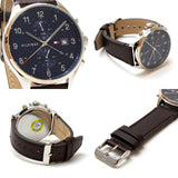 Tommy Hilfiger West Chronograph Blue Dial Brown Leather Strap Watch For Men - 1791712 Buy Now By Tommy Hilfiger