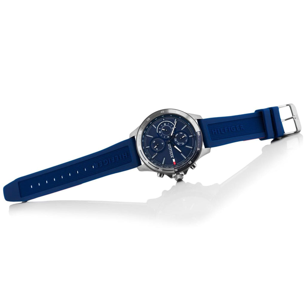 Tommy Hilfiger Bank Blue Dial Blue Rubber Strap Watch for Men - 1791721 Buy Now By Tommy Hilfiger