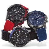Tommy Hilfiger Bank Blue Dial Blue Rubber Strap Watch for Men - 1791721 Buy Now By Tommy Hilfiger