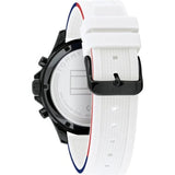 Tommy Hilfiger Bank Chronograph White Dial White Rubber Strap Watch for Men - 1791723 Buy Now By Tommy Hilfiger