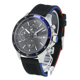 Tommy Hilfiger Bank Quartz Black Dial Black Rubber Strap Watch for Men - 1791724 Buy Now By Tommy Hilfiger