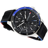Tommy Hilfiger Bank Quartz Black Dial Black Rubber Strap Watch for Men - 1791724 Buy Now By Tommy Hilfiger